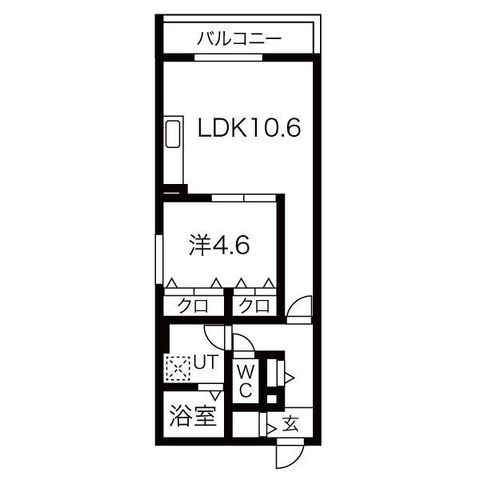 拡大写真:Anecis広見町 2階201の間取り