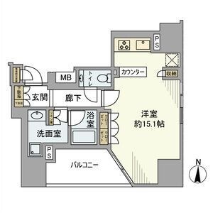 拡大写真:プラウドタワー栄パークアリーナ 5階505の間取り