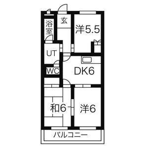 拡大写真:リバーサイド桶狭間 2階203の間取り