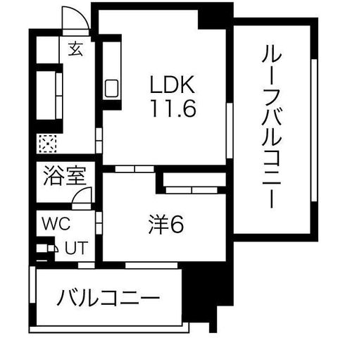 拡大写真:白川公園パークマンション 2階201の間取り