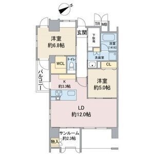 拡大写真:Grand Palace IKAI 6階601の間取り