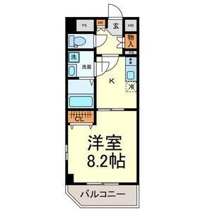 拡大写真:プランドール城見通 7階701の間取り