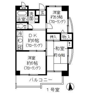拡大写真:ベルドミール葵21 4階401の間取り