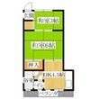 第二花丸荘の間取図