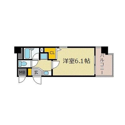 拡大写真:エスリード三宮フラワーロード 3階317の間取り