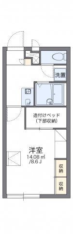 拡大写真:レオパレスパーク 2階201の間取り
