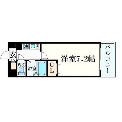 拡大写真:エスリード三宮 10階1005の間取り