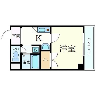 拡大写真：ＭＹ尼崎 5階501の間取り
