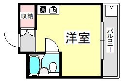 拡大写真:フィーメルレジデンス 2階201の間取り