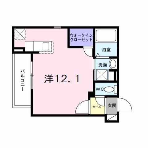 拡大写真:ヒカルサ神戸王塚台Ⅰ 2階204の間取り