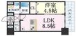 写真:プレサンス新神戸駅前 11階1102の間取図
