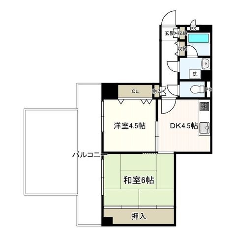 拡大写真:ライオンズマンション西江井ヶ島 1階102の間取り