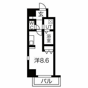 拡大写真:ONLYONE灘南通 7階701の間取り