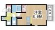 写真:プレサンス三宮花時計前 4階401の間取図
