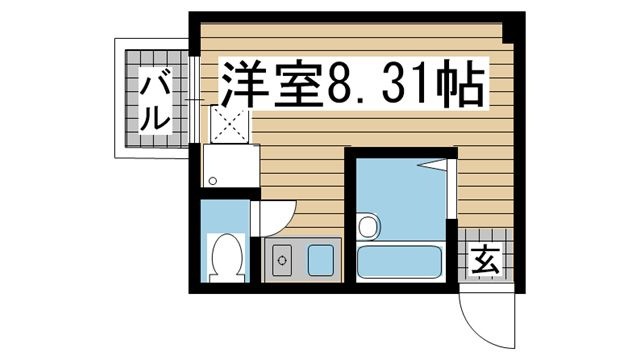 拡大写真:グランディア北野異人館通り 3階302の間取り