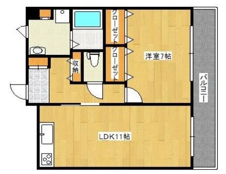 拡大写真:デュコムワイズ 5階502の間取り