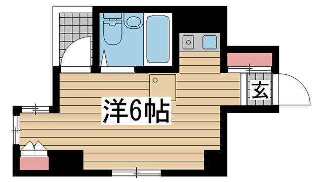 拡大写真:ユニハイム神戸 5階505の間取り
