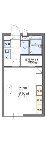 拡大写真:レオパレスM’s加古川 2階210の間取り