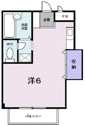 拡大写真:アクシス北青木 2階205の間取り