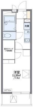 写真:レオパレスドゥジェーム鳴尾 3階304の間取図