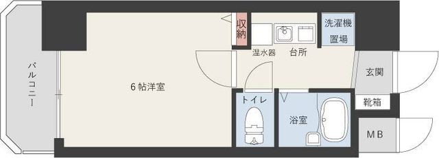 拡大写真:パルメーラ山手 6階604の間取り