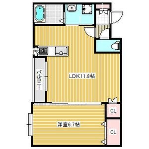 拡大写真:Villa Chaton 高丸(ネコと私の家) 3階302の間取り