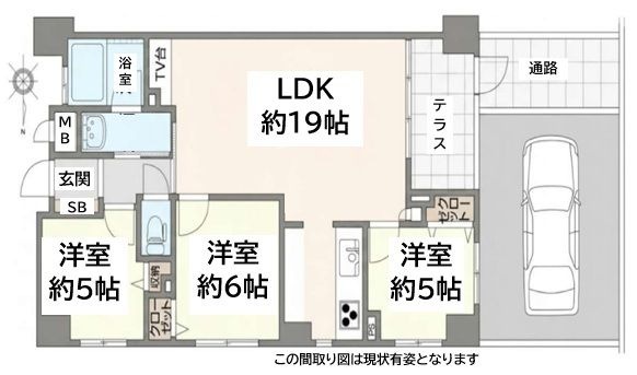 拡大写真:ワコーレ深江本町ソフィリア 1階101の間取り