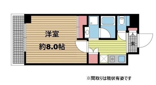 拡大写真:マリンシティ三宮 5階707の間取り