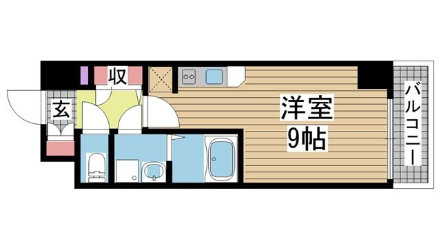 拡大写真:エスリード神戸海岸通 9階903の間取り