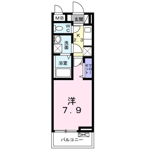 拡大写真:アペルト泉佐野Ⅴ 2階205の間取り