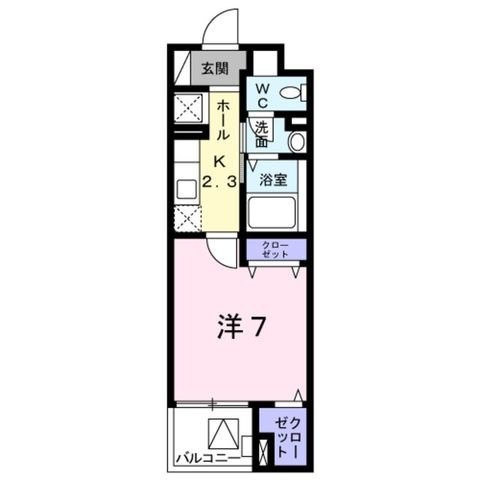 拡大写真:Casa Verde 4階402の間取り