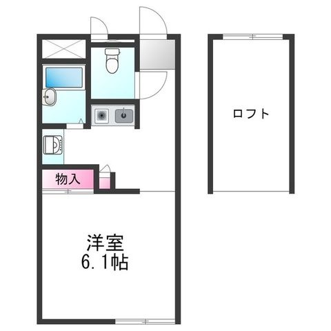 拡大写真:レオパレスエクセレント2号館 2階205の間取り