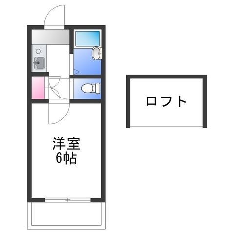拡大写真:レンパレスパルコ B棟 1階103の間取り
