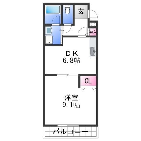 拡大写真:M トゥルケーゼ 2階207の間取り