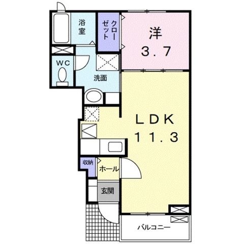拡大写真:ハーベストホーム壱番館 Ⅱ 1階103の間取り