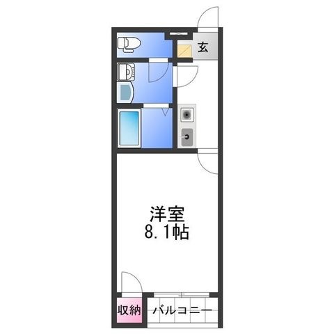 拡大写真:クレイノ令和 1階204の間取り