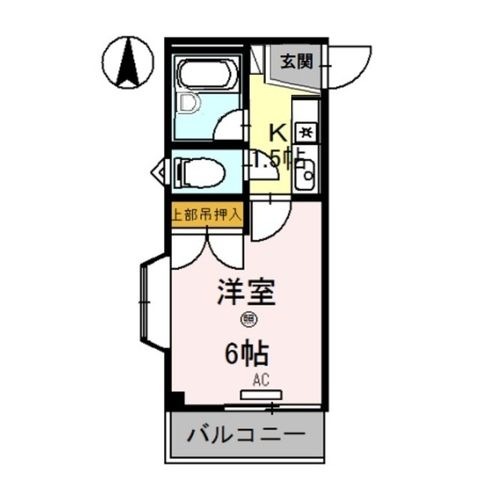 拡大写真:スカイビュー 4階402の間取り