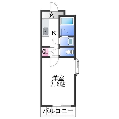 拡大写真:エタニティコートⅠ番館 2階201の間取り
