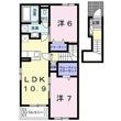 ハーモニー紀の川 Ⅱの間取図