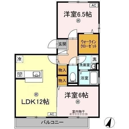 拡大写真：パーチェ 3階301の間取り