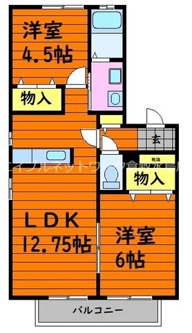 拡大写真:倉敷市玉島中央町2丁目 1階101の間取り