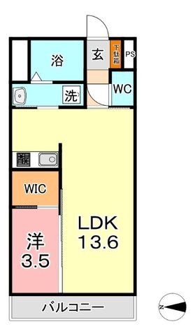 拡大写真:倉敷市新倉敷駅前4丁目 3階303の間取り