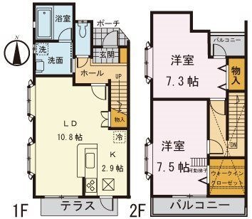 拡大写真:町田市鶴間3丁目 1階101の間取り