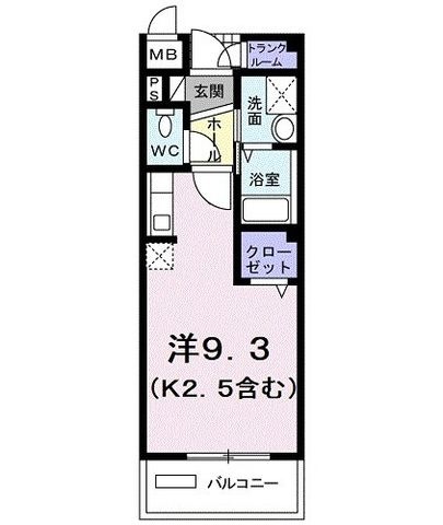 拡大写真:小平市小川町1丁目 4階403の間取り