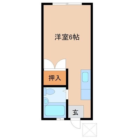拡大写真:立川市錦町3丁目 2階K1の間取り