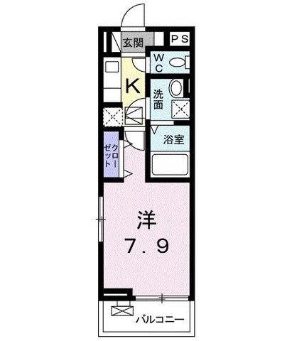 拡大写真:小平市小川東町 1階102の間取り