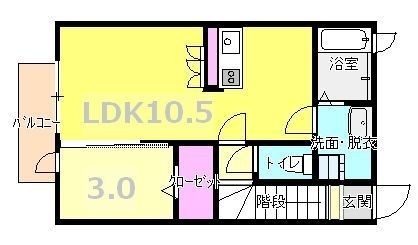 拡大写真：立川市上砂町１丁目 Fの間取り