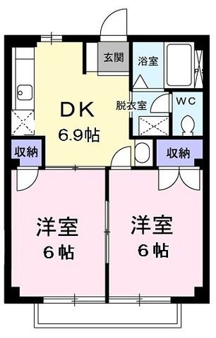 拡大写真:プルミエール秋川 1階102の間取り