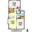 オークスコートAの間取図