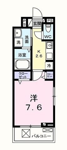 拡大写真：青梅市師岡町４丁目 1階101の間取り